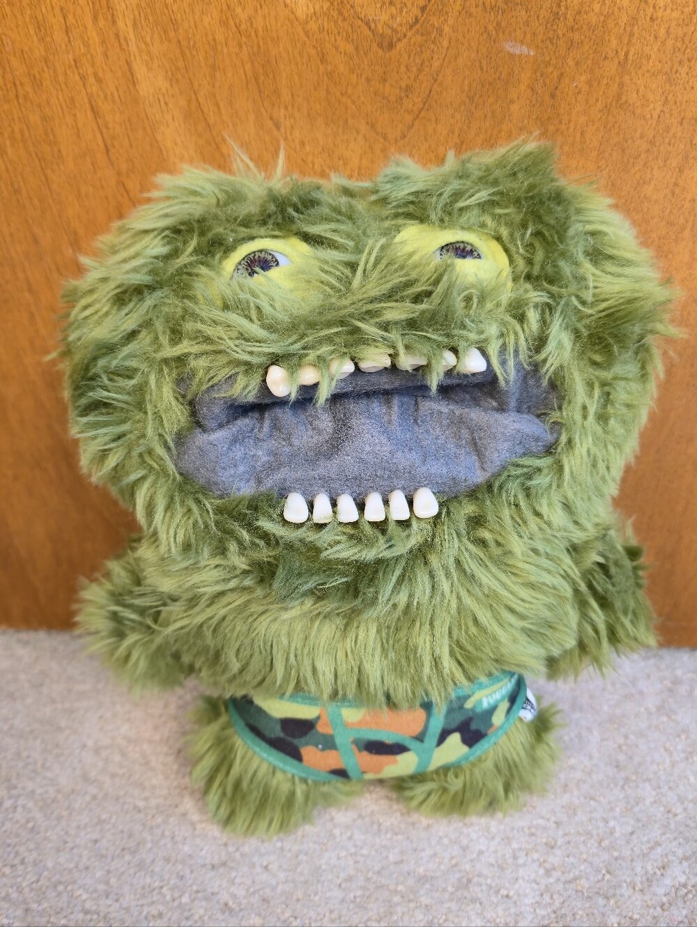 Count Underoo McGoo #037 Green Budgie Fuggler Plush Funny Ugly Monster